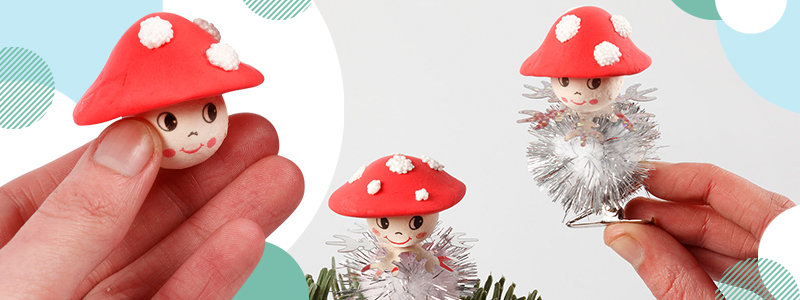 Knutseltip: Paddenstoelen kerstboomhanger