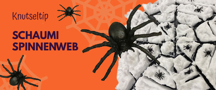 Halloween Knutseltip: Spinnenweb in Schaumi