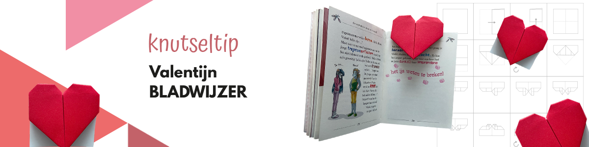 Knutseltip: Valentijn origami bladwijzer