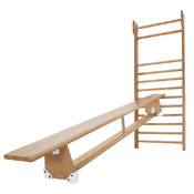 Turnbank met wielen l280 cm h 30 cm