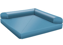 Driehoekige opvouwbare mat, groot (180x180x15) - kunstleer