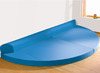 Kwartcircelvormige opvouwbare mat (lengte zijde 150cm) - kunstleer