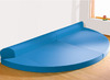 Kwartcircelvormige opvouwbare mat (lengte zijde 150cm) - Kunstleer