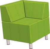 Relax-sofa, kwadratisch, met 2 rugleuningen Stofgroep 1