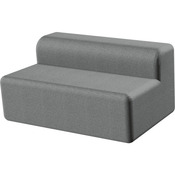 Rechthoekig met rugleuning ZH 38cm Kunstleer