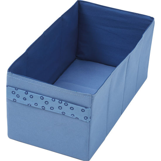 Textielboxen B18cm - Lichtblauw/blauw