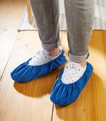 Overschoenen met rubberen noppen tot maat 45, blauw