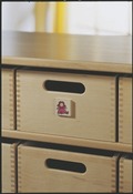 Houten herkenningsplaatjes speelgoed