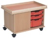 Bouw- en constructietafel - klein oppervlak - laag - beuken