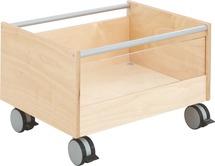 Kasten met wieltjes voor stapelbanken H 35 cm
