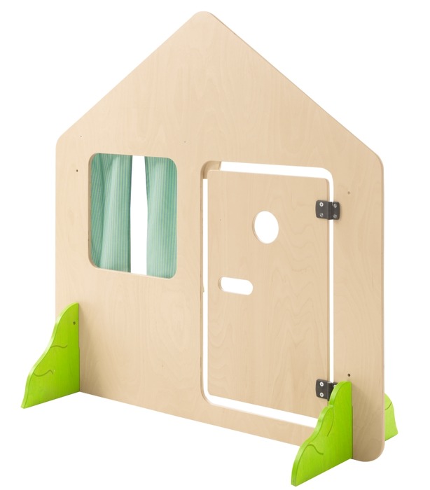Huis Met Deur En Struiken
