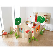 Huis met deur en boom