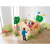 Huis met deur en boom