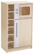 Hoge kast met koelkast en magnetron