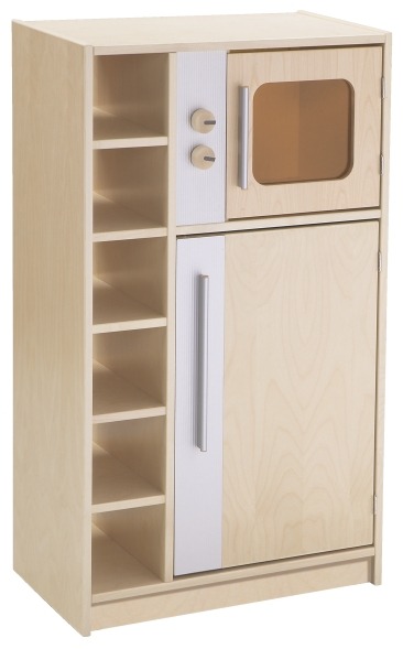 Hoge Kast Met Koelkast En Magnetron