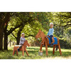 Buitenspeelgoed - houten paarden - paard - zithoogte 95 cm