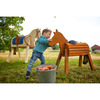 Buitenspeelgoed - houten paarden - pony - zithoogte 58 cm
