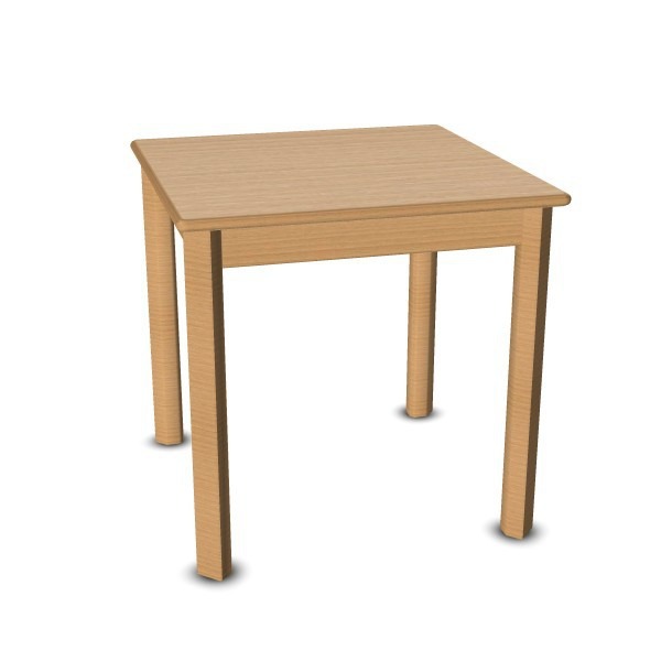 Vierkante Tafels - 60x60 Cm - Massief Beuken Raamwerk - Glijders