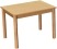 Rechthoekige tafels - 80x60 cm - massief beuken raamwerk - glijders