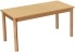 Rechthoekige tafels - 120x60 cm - massief beuken raamwerk - glijders