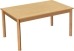 Rechthoekige tafels - 120x80 cm - massief beuken raamwerk - glijders