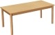 Rechthoekige tafels - 140x70 cm - massief beuken raamwerk - glijders