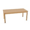 Rechthoekige tafels - 140x70 cm - massief beuken raamwerk - glijders