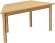 Trapezium tafels - 120x60 cm - massief beuken raamwerk - glijders