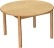 Ronde tafels - 100 cm - massief beuken raamwerk - glijders
