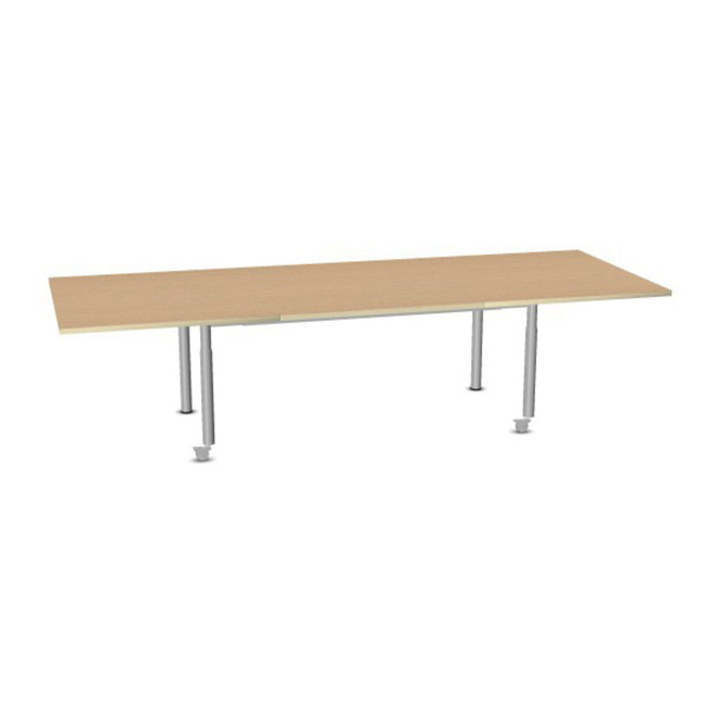 Uittrektafel Verstelbaar Metalen Poten Wielenmix