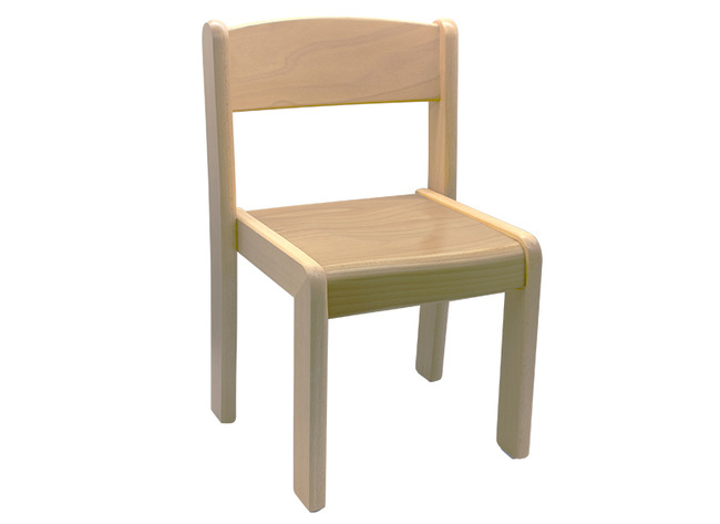 Stoel - Lichte Esdoorn - Zithoogte 34 Cm