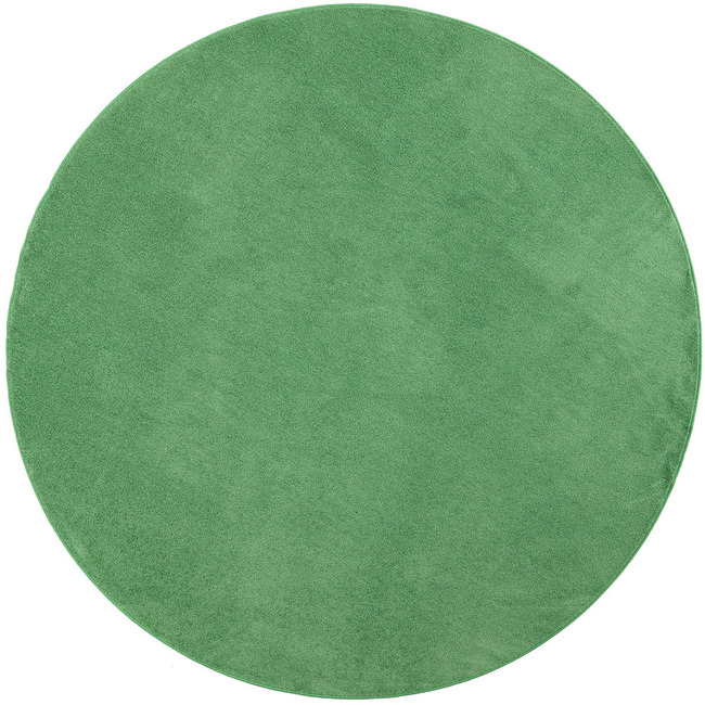 Vloerkleed - Bouwtapijt - Laagpolig - Weidegroen - Diameter 200 Cm