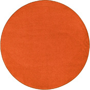 Vloerkleed - bouwtapijt - laagpolig - mandarijnoranje - diameter 200 cm