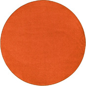 Vloerkleed - bouwtapijt - laagpolig - mandarijnoranje - diameter 200 cm