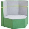 Podium zeshoek met 3 rugleuningen, Kunstleer