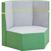 Podium zeshoek met 3 rugleuningen, Stof