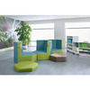 Podium zeshoek met 3 rugleuningen, Stof