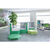 Podium zeshoek met 3 rugleuningen, Stof