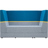 Bank rechthoekig 2 armleuningen ZH 43cm - middelhoge rugleuning Stof