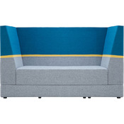 Bank rechthoekig 2 armleuningen ZH 43cm - middelhoge rugleuning Stof