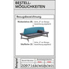 Zitbank, zonder armleuning - Stofgroep 2