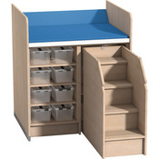 Commode met 3 planken en opstaphulp