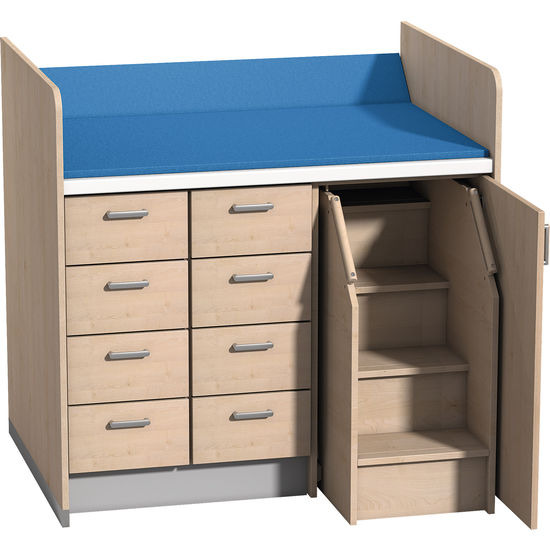 Commode Met 8 Laden En Opstaphulp Incl. Deur