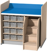 Commode met 3 planken en opstaphulp