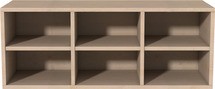 Hangkast met 6 vakken, 2 scheidingswanden, 3 planken