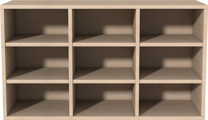 Hangkast Met 9 Vakken, 2 Scheidingswanden, 6 Planken