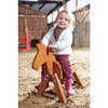 Buitenspeelgoed - houten paarden - veulen - zithoogte 37 cm