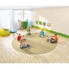 Vloerkleed - bouwtapijt - lusgeweven - zandbeige - diameter 200 cm