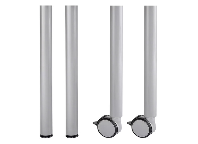 Set Tafelpoten Voor Lichtkast, Metaal Gepoedercoat Grijs