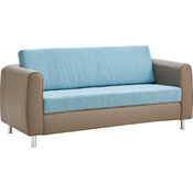 Sofa met rug- en zitkussen, 3-zits - Kunstleer